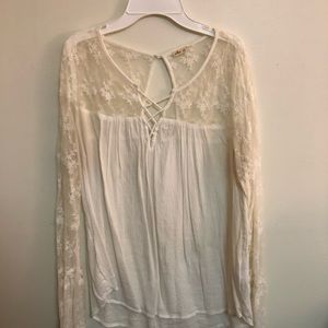 Hollister lace sheer top